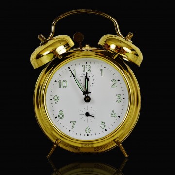 Charlie Bell Alarm Clock - Gold